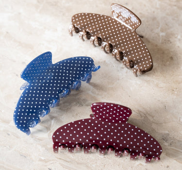 TILTIL Claw Clip Polkadot Donkerblauw - Things I Like Things I Love