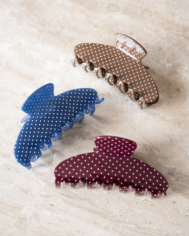 TILTIL Claw Clip Polkadot Donkerblauw - Things I Like Things I Love