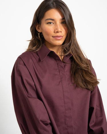 TILTIL Cropped Lizzy Blouse Bordeaux - Things I Like Things I Love