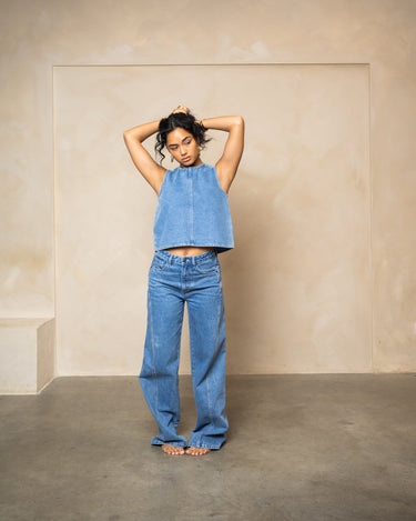 TILTIL Denim Ted Top Blue - Things I Like Things I Love