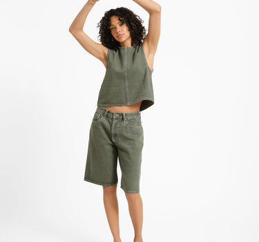 TILTIL Denim Ted Top Green - Things I Like Things I Love