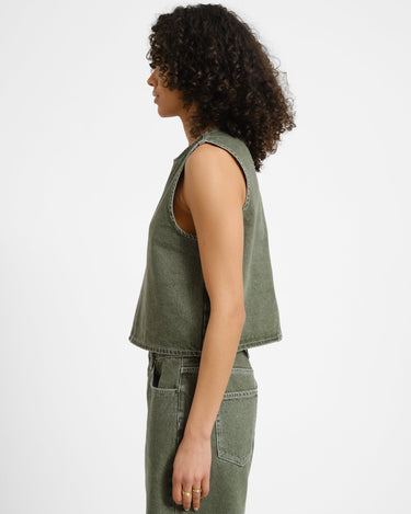 TILTIL Denim Ted Top Green - Things I Like Things I Love