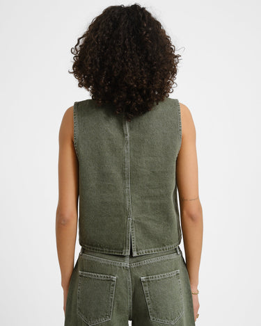 TILTIL Denim Ted Top Green - Things I Like Things I Love