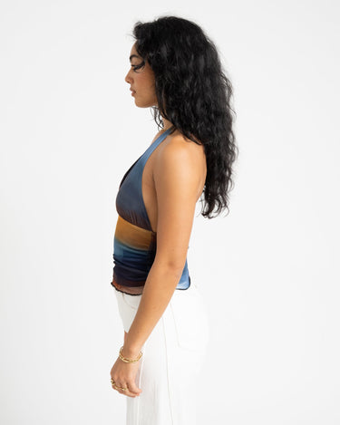 TILTIL Dina Mesh Top Blue Orange - Things I Like Things I Love