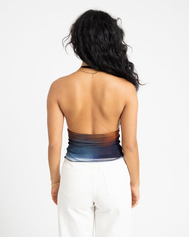 TILTIL Dina Mesh Top Blue Orange - Things I Like Things I Love