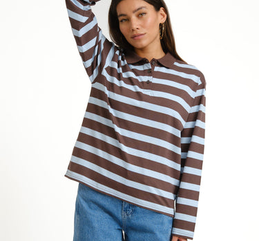 TILTIL Doka Polo Long Sleeve Lichtblauw - Things I Like Things I Love