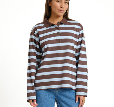 TILTIL Doka Polo Long Sleeve Lichtblauw - Things I Like Things I Love