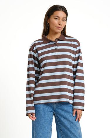 TILTIL Doka Polo Long Sleeve Lichtblauw - Things I Like Things I Love