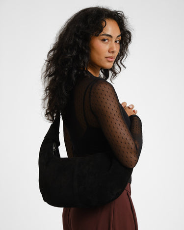 TILTIL Dotted Mesh Longsleeve Zwart - Things I Like Things I Love