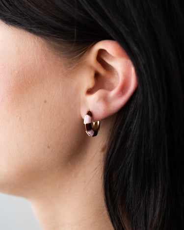 TILTIL Double Colored Hoop Earrings Gold - Things I Like Things I Love