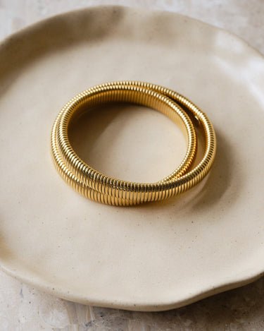 TILTIL Double Snake Bangle Gold - Things I Like Things I Love
