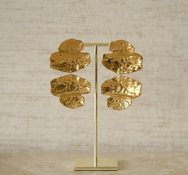 TILTIL Earrings Hammered Statement Gold - Things I Like Things I Love