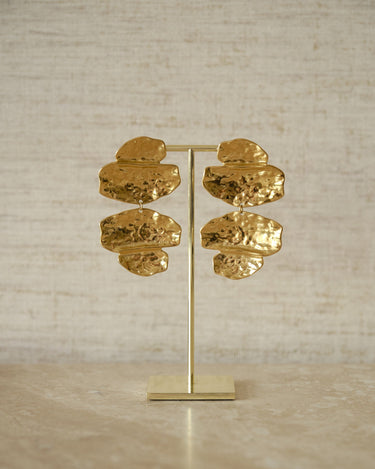 TILTIL Earrings Hammered Statement Gold - Things I Like Things I Love