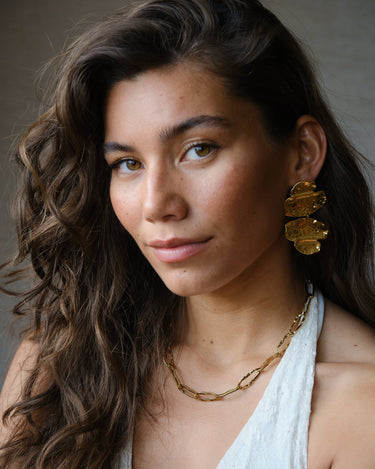 TILTIL Earrings Hammered Statement Gold - Things I Like Things I Love