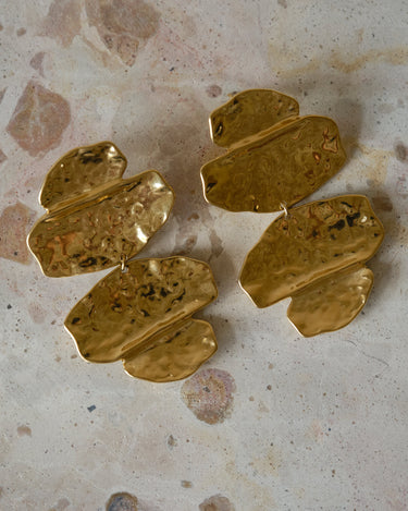 TILTIL Earrings Hammered Statement Gold - Things I Like Things I Love