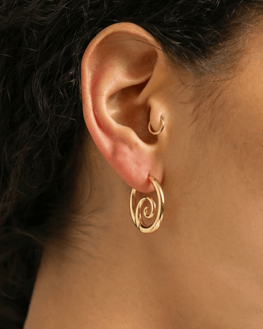 TILTIL Earrings Sonia Swirl Hoops Gold - Things I Like Things I Love