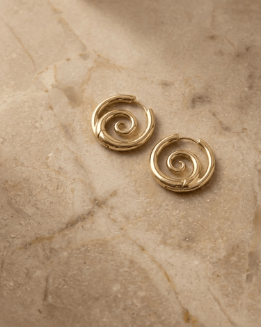 TILTIL Earrings Sonia Swirl Hoops Gold - Things I Like Things I Love
