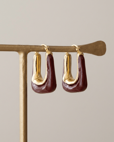 TILTIL Earrings Torty Burgundy Goud - Things I Like Things I Love