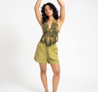 TILTIL Elin Tencel Shorts Moss Green - Things I Like Things I Love