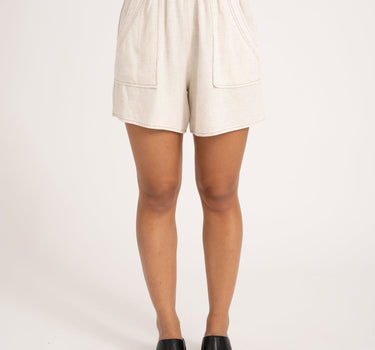 TILTIL Elli Short Linen Melange Beige Seam - Things I Like Things I Love