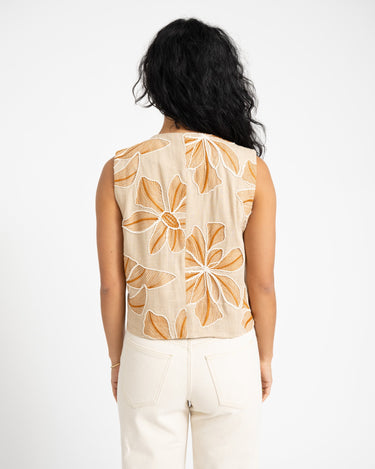 TILTIL Embroidered Zala Gilet Sand - Things I Like Things I Love