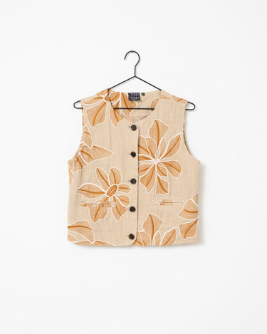 TILTIL Embroidered Zala Gilet Sand - Things I Like Things I Love