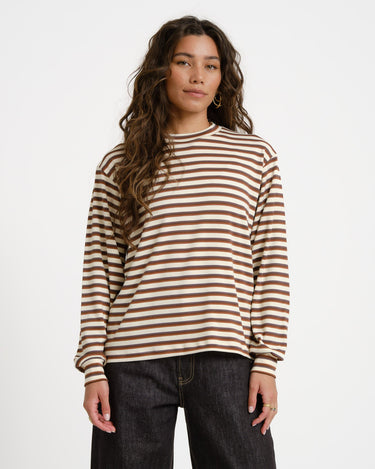 TILTIL Emma Longsleeve Striped Bruin - Things I Like Things I Love