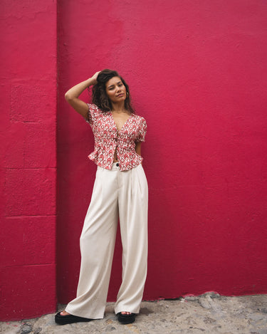 TILTIL Erla Short Sleeve Blouse Pink - Things I Like Things I Love