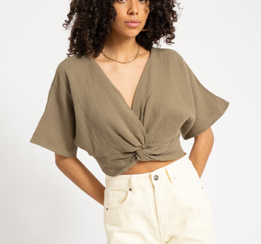 TILTIL Esmee Crop Top Knot Hydro Army - Things I Like Things I Love