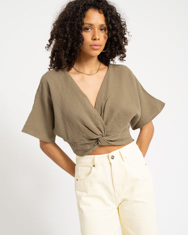 TILTIL Esmee Crop Top Knot Hydro Army - Things I Like Things I Love