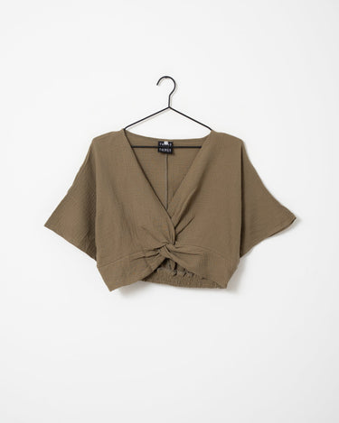 TILTIL Esmee Crop Top Knot Hydro Army - Things I Like Things I Love