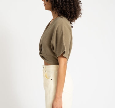 TILTIL Esmee Crop Top Knot Hydro Army - Things I Like Things I Love