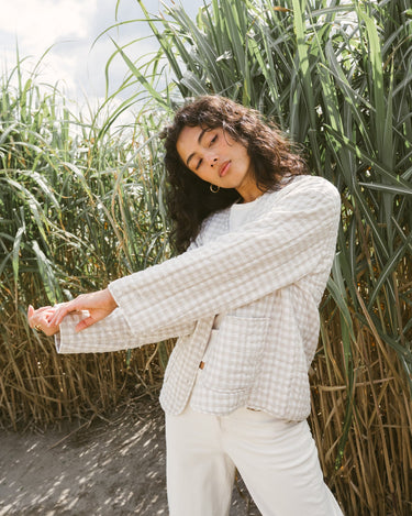 TILTIL Eva Jacket Checked Zand - Things I Like Things I Love