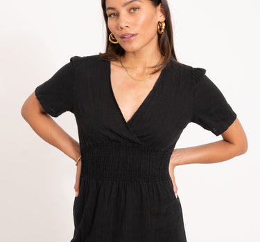 TILTIL Fenna Dress Linen Black - Things I Like Things I Love
