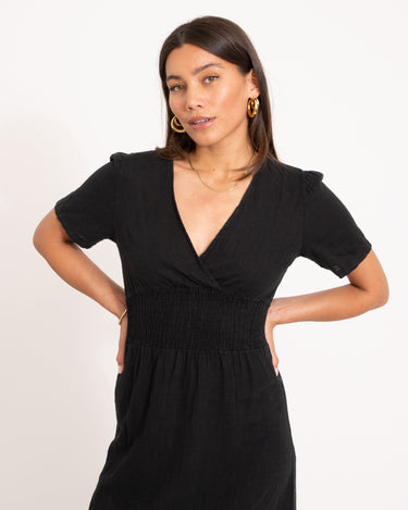 TILTIL Fenna Dress Linen Black - Things I Like Things I Love