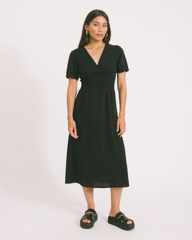 TILTIL Fenna Dress Linen Black - Things I Like Things I Love
