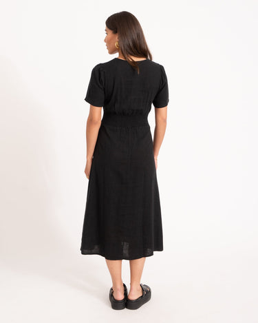 TILTIL Fenna Dress Linen Black - Things I Like Things I Love