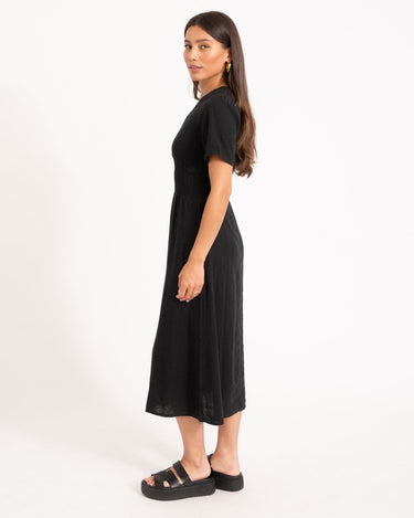 TILTIL Fenna Dress Linen Black - Things I Like Things I Love
