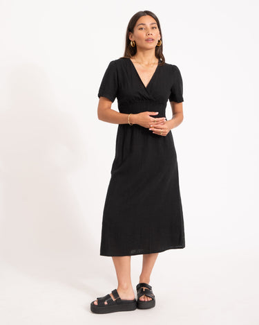 TILTIL Fenna Dress Linen Black - Things I Like Things I Love