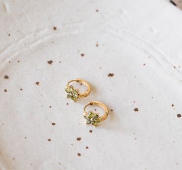 TILTIL Flower Olive Hoop Gold - Things I Like Things I Love