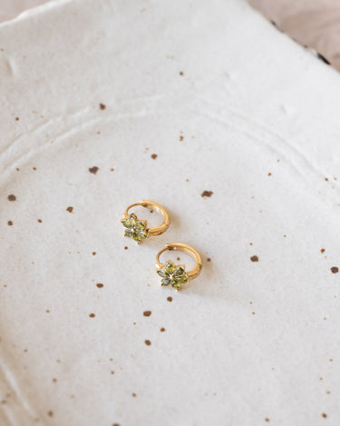 TILTIL Flower Olive Hoop Gold - Things I Like Things I Love