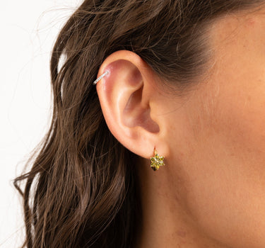 TILTIL Flower Olive Hoop Gold - Things I Like Things I Love