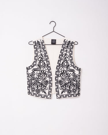 TILTIL Gigi Emboidered Gilet Off - White - Things I Like Things I Love