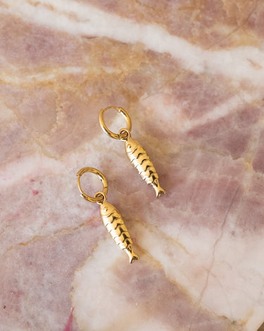 TILTIL Hoop Charm Fish Small Gold - Things I Like Things I Love