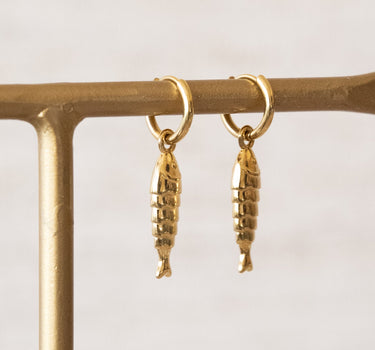 TILTIL Hoop Charm Fish Small Gold - Things I Like Things I Love