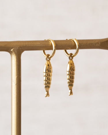 TILTIL Hoop Charm Fish Small Gold - Things I Like Things I Love