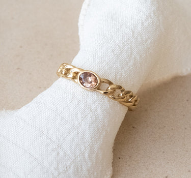 TILTIL Ines Chain Zircon Ring Goud - Things I Like Things I Love