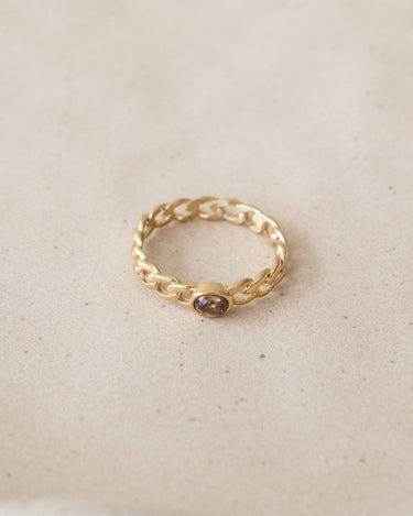 TILTIL Ines Chain Zircon Ring Goud - Things I Like Things I Love