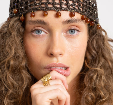 TILTIL Isla Crochet Bead Hat Bruin - Things I Like Things I Love