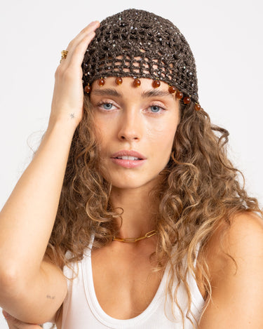 TILTIL Isla Crochet Bead Hat Bruin - Things I Like Things I Love